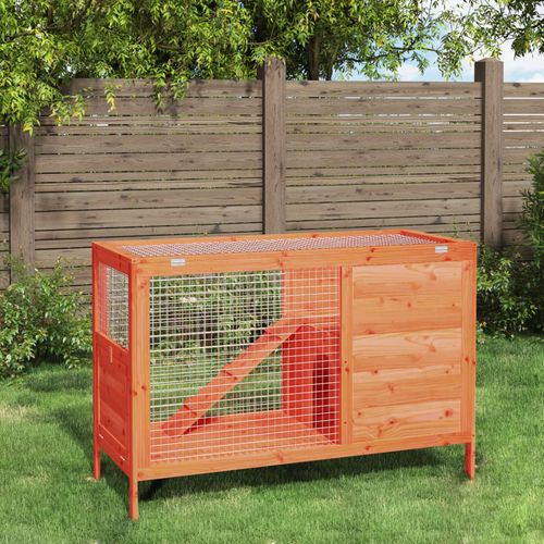 Deluxe Solid Wood Rabbit Hutch - Cosy & Durable Retreat for Your Small Pets!