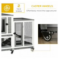 Deluxe Wooden Rabbit Hutch with Wheel Mobility – Perfect for Your Bunnies!