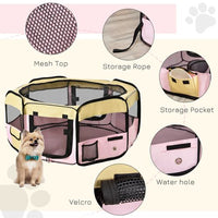 Fabric Rabbit Playpen in Pink - Small