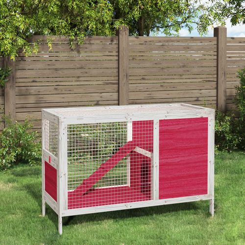 Deluxe Solid Wood Rabbit Hutch - Cosy & Durable Retreat for Your Small Pets!