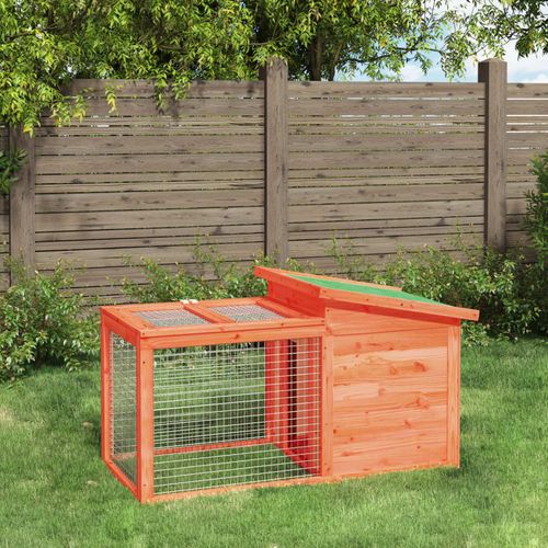 Deluxe Solid Wood Rabbit Hutch - Stylish & Spacious for Happy Pets!