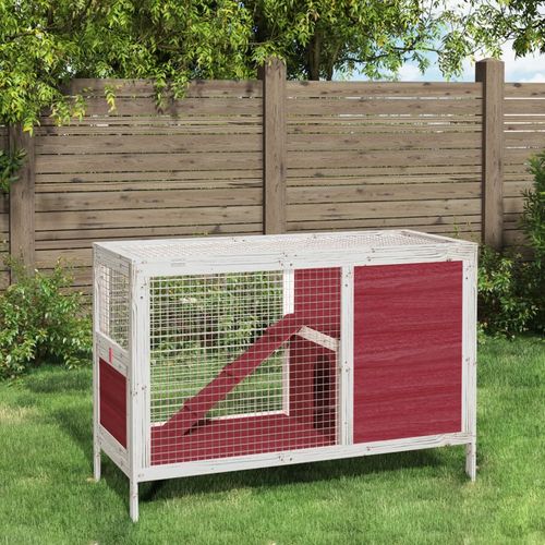 Deluxe Solid Wood Rabbit Hutch - Cosy & Durable Retreat for Your Small Pets!