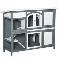 Premium Two-Tier Wooden Rabbit Hutch with Easy Access & Spacious Design