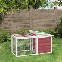 Deluxe Solid Wood Rabbit Hutch - Stylish & Spacious for Happy Pets!